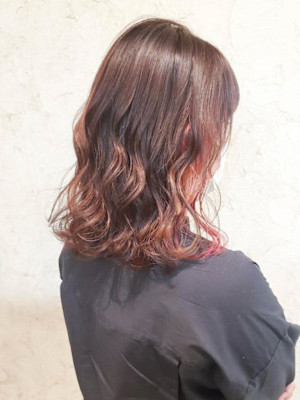 【Flor】*インナーカラー+ピンク×ベージュ*