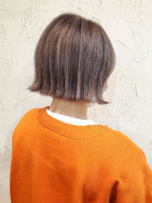 【Flor】*外ハネミニボブ+ハイライトグレージュ*