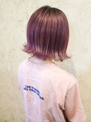 【Flor】*くびれボブ+ラベンダーピンク*