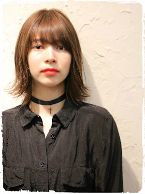 【Flor】*ラウンドミッドナイト×外ハネ 外国人風*