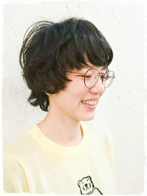 ≪簡単スタイリング*×無造作パーマくせ毛風マッシュショート≫