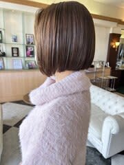 切りっぱなしボブ/髪質改善ストレート【シャンプーボーイ宮崎】