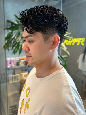 サイドパート アップバング ビジネス ツーブロック 30代