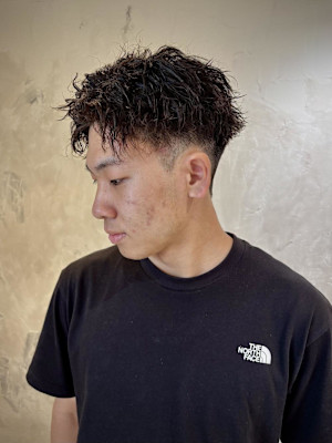 【大村指名】メンズカットピンパーマツイスト登戸