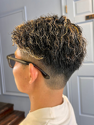 ツイストパーマ×ハイライト