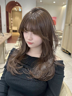 髪質改善＊オリーブアッシュレイヤーカット＊【Zina熊本】