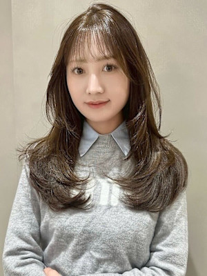 髪質改善＊オリーブブラウンレイヤーカット＊【Zina熊本】