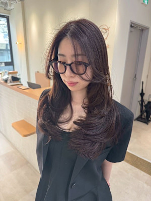 髪質改善＊前髪なしレイヤーカットロング＊【Zina福岡天神】