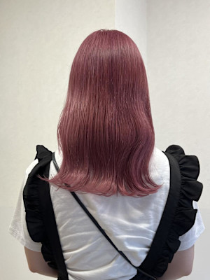 ブリーチ1~2回で出来るピンクカラー♪