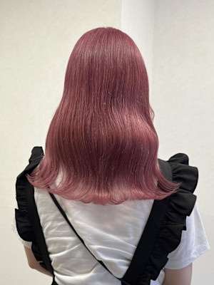 ブリーチ1~2回で出来るピンクカラー♪