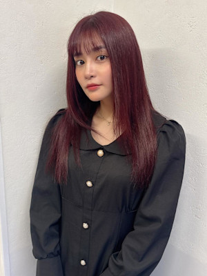 ブリーチなし高発色ボルトルビーカラー　ピンクレッド