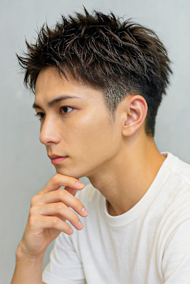 ツーブロックショート