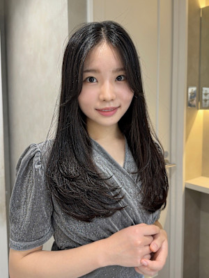 レイヤー　髪質改善　暗髪