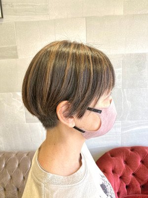 ブリーチなし！白髪ぼかしハイライト