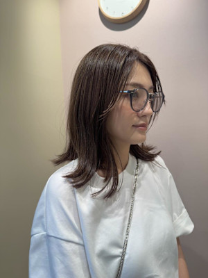 白髪ぼかしハイライト/ベージュカラー