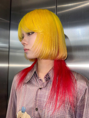 ツートーン　デザインカラー　ハイトーン　原宿/表参道