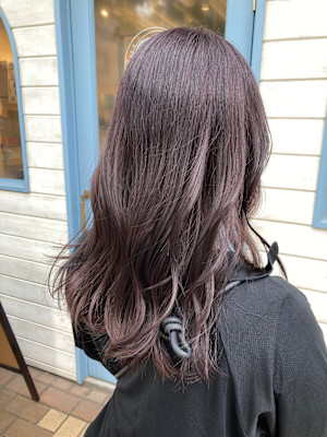 艶感透明感ＵＰ大人可愛いパープルブラウン赤羽美容院埼京線