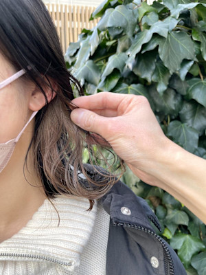 ミルクティーベージュ/インナーカラー/グレージュカラー