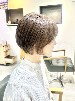 丸みショート/大人ショートボブ/長めショートボブ