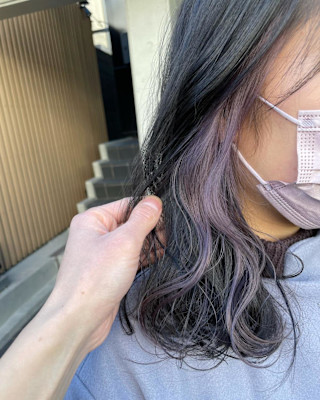 ラベンダーグレージュ×インナーカラー