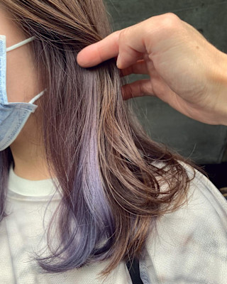 ラベンダー　イヤリングカラー