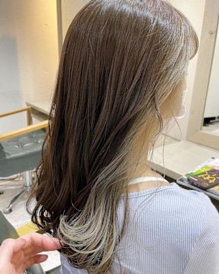 ホワイトベージュ/ミルクティーベージュ/インナーカラー