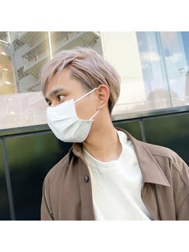 耳掛けstyle/ハイトーンカラー/ホワイトラベンダー/韓国