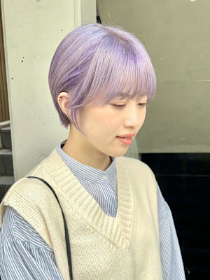 マッシュショート/ハイトーンカラー/ショートボブ
