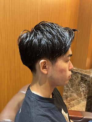 銀座　理容室　ナチュラルスタイル　アップバング