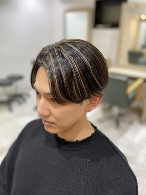 センターパートハイライト　