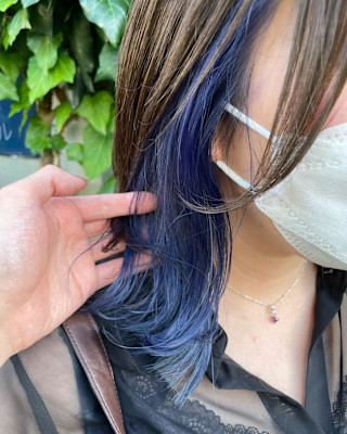 ブルーラベンダー×インナーカラー