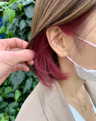 高発色ピンク　インナーカラー