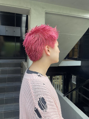 メンズショート/スパイキーショート/ピンク