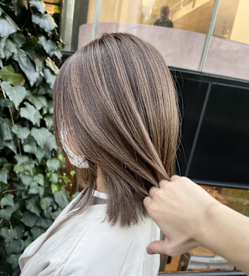 バレイヤージュ/コントラスト/ベージュ/グレージュ