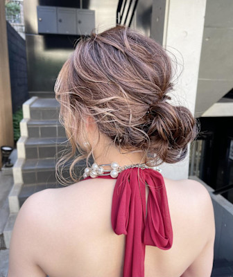 パーティーヘア/お呼ばれヘア/ルーズシニヨン/ゆるふわお団子