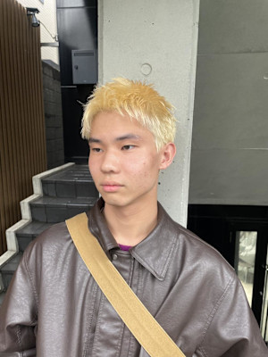 メンズショート/スパイキーショート/ブランドカラー