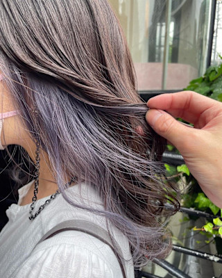 ラベンダーシルバー/グレージュカラー/インナーカラー