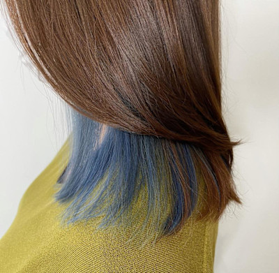 インナーカラー/イヤリングカラー/ライトブルー/ブルー