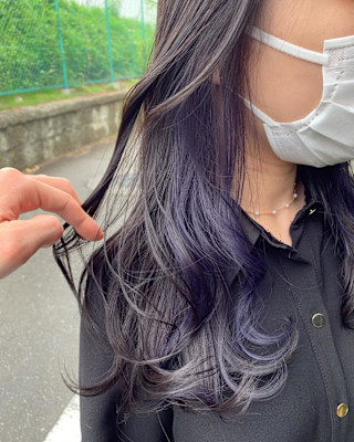 ラベンダーイヤリングカラー×グレージュ