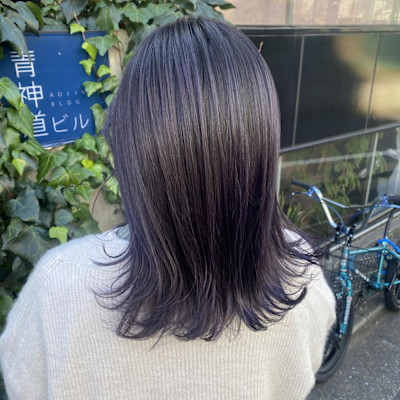 パープルアッシュグラデーション