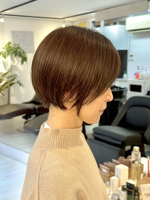 大人可愛い/前下がりショートボブ/マニッシュショート