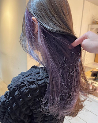 インナーカラー/ラベンダーカラー/ディープパープル