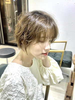 パーマショート/ショートボブ/カーリーショート