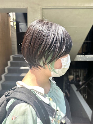 ショートボブ/インナーカラー/ニュアンスカラー