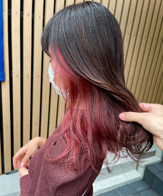 インナーカラー/ピンクヘア/ピンクベージュ