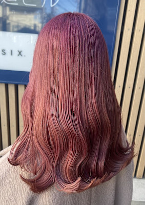 ラベンダーピンク/コーラルピンク/デザインカラー/ブリーチ