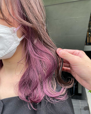 ピンクラベンダー/アッシュピンク/インナーカラー