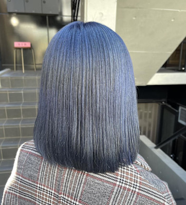 ブルー/ブルージュ/ボブ/ワンレンボブ