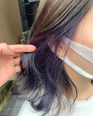 人気のラベンダー！　インナーカラー