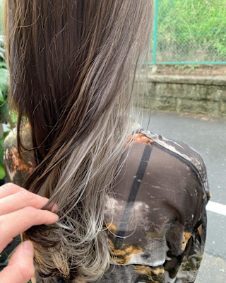 シルバーグレージュ　インナーカラー